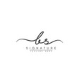 initial letter bs logo - handwritten signature vector image