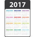 2017 year calendar vector image