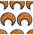 bakery product seamless pattern pastry moon vector image vector image