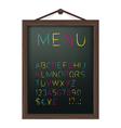 cafe menu board vector image