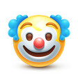 circus clown emoji vector image vector image