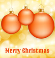 red christmas baubles vector image vector image