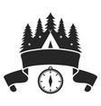 travel logo outdoor camping black emblem vector image vector image