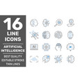 ai robot artificial intelligence icons vector image