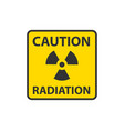 radiation icon warning radioactive sign danger vector image