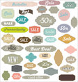 vintage sale labels vector image