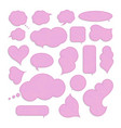 collection blank empty speech bubbles vector image