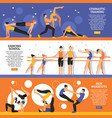 dance and gymnastic training banners set vector image