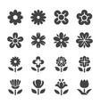flower icon set vector image