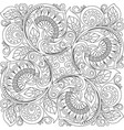square ornament background with hearts floral vector image