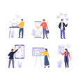 business organized people colorful flat vector image