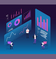 investment strategy isometric concept people vector image vector image