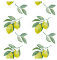 lemon branch seamless pattern vector image vector image