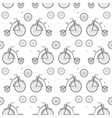 vintage bicycle seamless background vector image