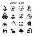 water icon set graphic design vector image vector image