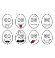 easter eggs cartoons vector image vector image