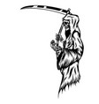 grim reaper holding flower vector image