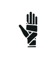 hand bandaging vector image