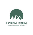 snow mountain logo vector image