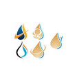water fire flame gas oil set vector image