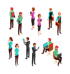 Businessmen businesswomen employee people Vector Image