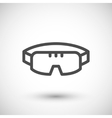 protective goggles line icon vector image