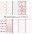 seamless patterns with dots vector image