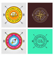 set summer camp badges concept for shirt vector image