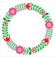 finnish floral folk art round pattern - nordic vector image