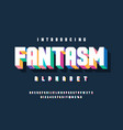 colorful font vector image
