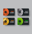 gift card design in black with colored abstract vector image