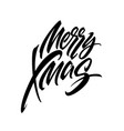 merry christmas hand drawn calligraphy vector image