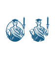education legal services logo notary justice vector image vector image