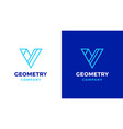 geometric logotype template positive and negative vector image vector image