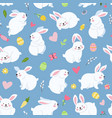 spring rabbit seamless pattern easter toddler vector image vector image