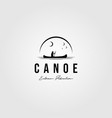 canoe vintage logo paddle outdoor design vector image