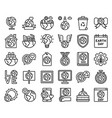earth day related icon set 2 line style vector image