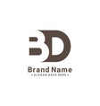 initial letter bd logo - minimal vector image