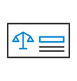 lawyer business card icon vector image