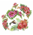 tropical floral watercolor seamless pattern vector image