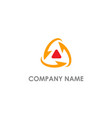 arrow circle triangle up logo vector image
