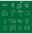 crayon doodle vector image