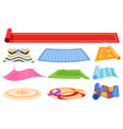 floor mats and rugs collection flat vector image