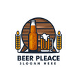 logo beer vintage style vector image
