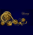 luxury marble golden and blue backgrounds vector image vector image