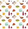 seamless restaurant pattern vector image