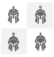 set of spartan logo design template helmet logo vector image vector image