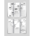 tri-fold brochure template design vector image