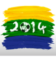 abstract watercolor background in brazil flag vector image