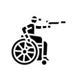 shooting handicapped athlete glyph icon vector image